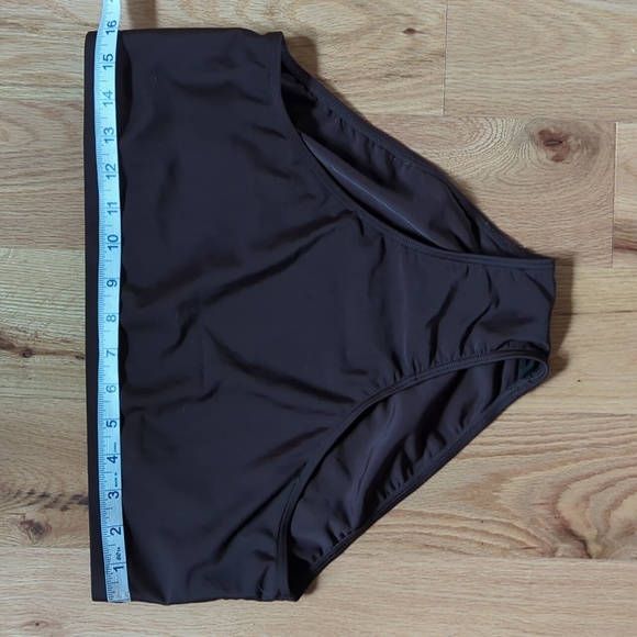 Bikini Bay. High-Waisted Chocolate Brown Bikini Bottom. Size XL. - Picture 4 of 7